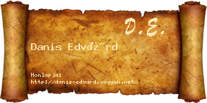 Danis Edvárd névjegykártya